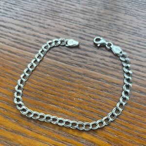 Sterling Silver double link 7” Chain Bracelet